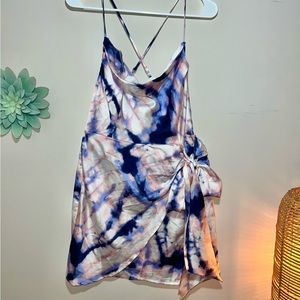 Maisie Cowl Neck Satin Wrap Dress